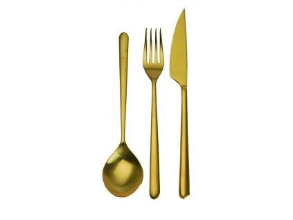 Sada příborů LINEA ICE ORO, matná zlatá (Sady příborů 151 kusů / 12 osob)