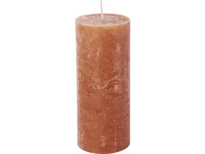 IHR Oranžová cylindrická svíčka 17 cm