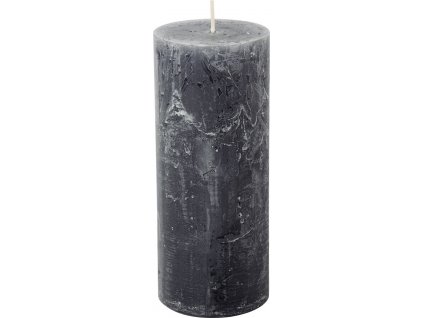 IHR Tmavě šedá cylindrická svíčka 17 cm
