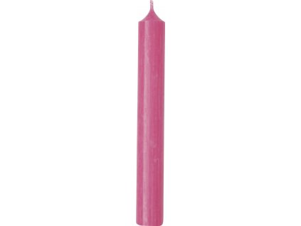 IHR růžová cylindrická svíčka 18 cm