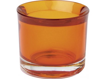 IHR GLASS CUP orange skleněný svícen na čajovou svíčku 6.5x5.5 cm