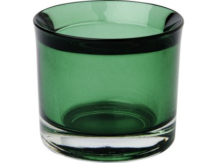 Skleněný svícen na čajovou svíčku 6.5x5.5 cm GLASS CUP, zelená, IHR