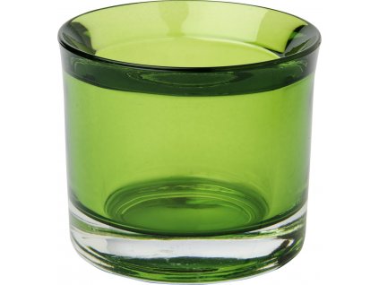 IHR GLASS CUP bottle green skleněný svícen na čajovou svíčku 6.5x5.5 cm