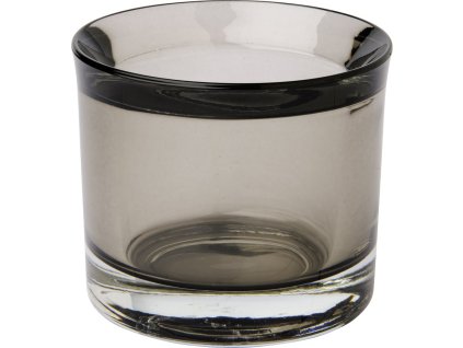 Skleněný svícen na čajovou svíčku 9 x 8 cm GLASS CUP, šedá, IHR