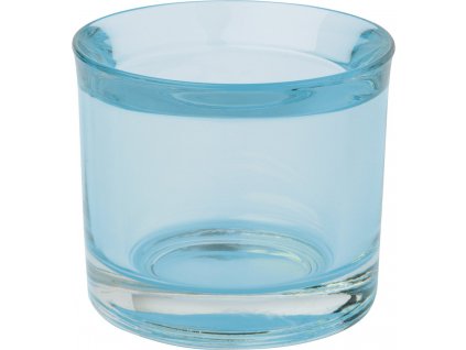 IHR GLASS CUP light blue skleněný svícen na čajovou svíčku 6.5x5.5 cm