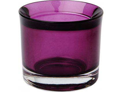 IHR GLASS CUP fialový skleněný svícen na čajovou svíčku 6.5x5.5 cm