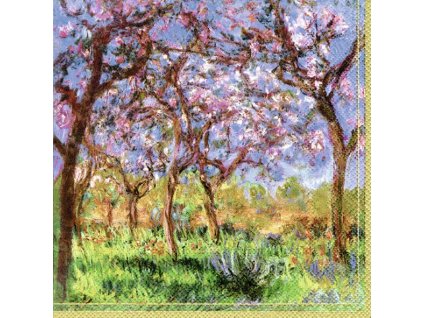 Velké ubrousky 33x33 cm MONET: PRINTEMPS A GIVERNY IHR