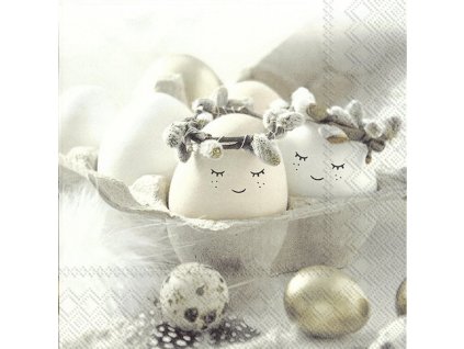 IHR CUTE EGGS velké ubrousky 33x33 cm