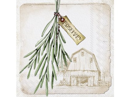 Velké ubrousky 33x33 cm ROSEMARY cream  IHR