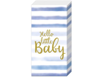 IHR HELLO LITTLE BABY light blue papírové kapesníčky