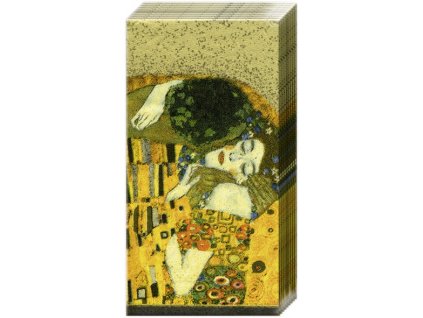 IHR DER KUSS gold Klimt papírové kapesníčky