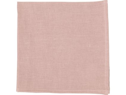 IHR LINEN UNI pearl pink lněný ubrousek 40x40 cm