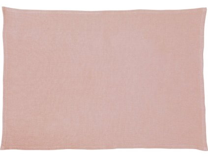 IHR LINEN UNI pearl pink lněná prostírka 33x48 cm