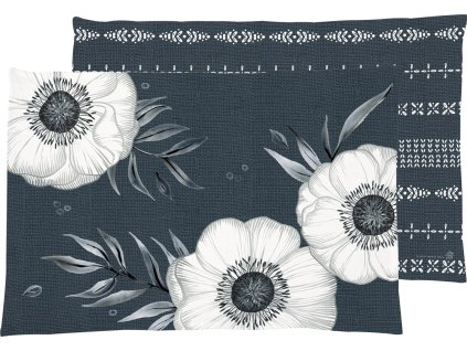 IHR HOLLY FLOWER blue bavlněná prostírka 33x48 cm