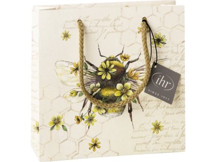IHR BEE QUEEN cream papírová dárková taška 18x6x18 cm