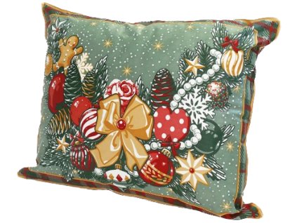 Beauvillé Trésor de Noel červený polštář