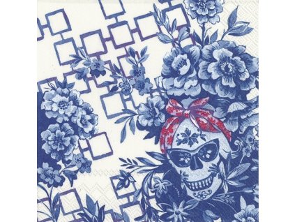 IHR CATRINA cream blue malé ubrousky 25x25 cm