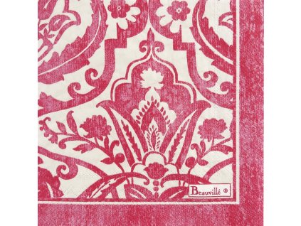 Beauvillé Saint-Tropez růžový papírový ubrousek 33x33 cm