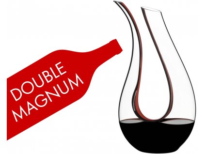 Riedel Amadeo DOUBLE MAGNUM Dekantér BLACK/RED/BLACK 3,0 lt.