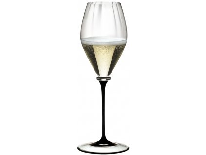 Riedel Fatto a Mano Performance CHAMPAGNE GLASS BLACK STEM