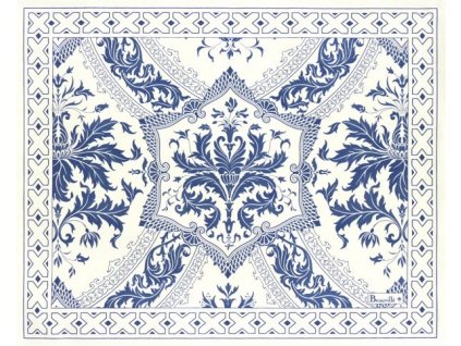 Beauvillé Topkapi modro-bílá prostírka 40x50 cm
