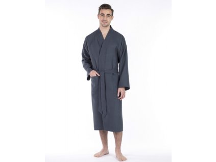 Unisex kimono župan, tmavá šedá, Framsohn