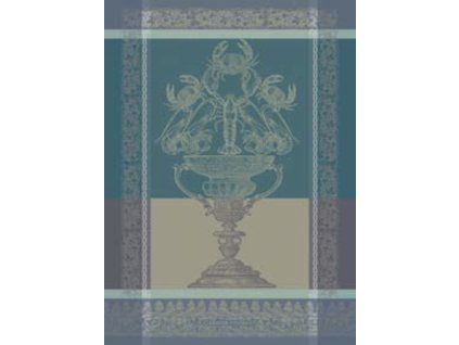 Utěrka 56x77 cm COUPE FRUITS DE MER TURQUOISE, tyrkysová, Garnier Thiebaut