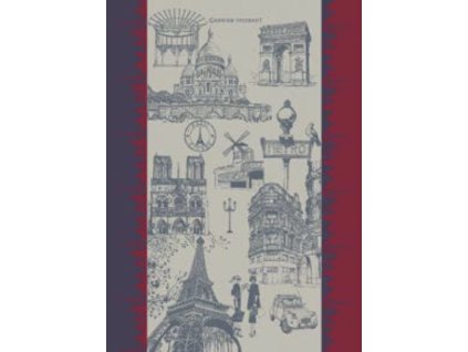 Utěrka 56x77 cm J'AIME PARIS TRICOLORE, Garnier Thiebaut