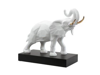 Goebel Éléphant blanc-or