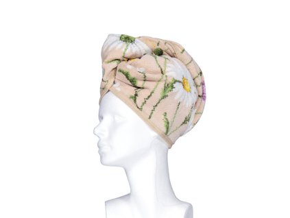 Feiler DAISY FIELD BEIGE turban / ručník na vlasy