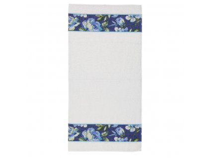 Feiler DIANA BLUE BORDER ručník 50 x 100 cm white