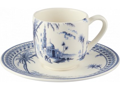 1849PTM01 TASSE ET SOUCOUPE A CAFÉ LES DÉPAREILLÉES BLEU BD