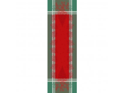 chemin de table pur coton antitache deperlant coloris vert cadeaux de noel rouge