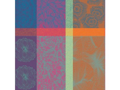 serviette pur coton coloris multicolore mille petales floralies (1)