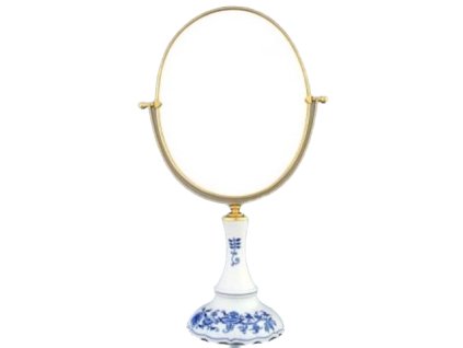 11232 3959 zrcadlo ovalne otocne ve zlatem ramu 960 g 2 casti cibulak cesky porcelan