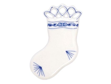 181551 1 vanocni ozdoba ponozka cibulak modra cesky porcelan