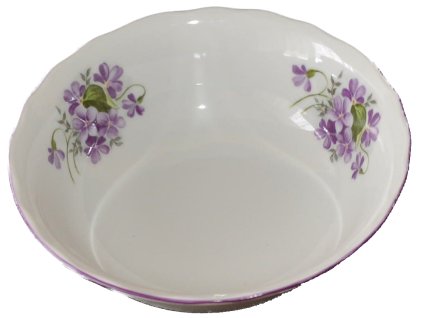 Český porcelán Fialky Osobní miska vysoká 14 cm