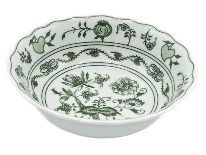 184224 3 osobni kompotova miska 16 cm zeleny cibulak zelena cesky porcelan