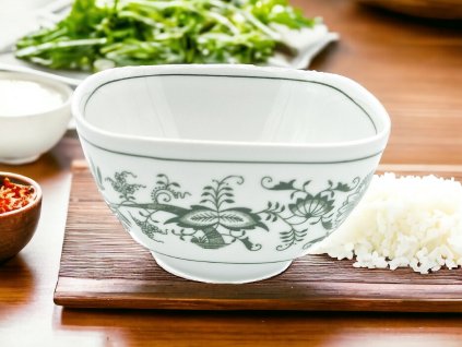 184872 miska na ryzi zeleny cibulak zelena cesky porcelan