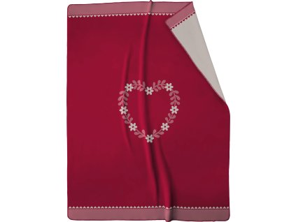 187413 deka heart warming 150 x 200 cm cervena biederlack