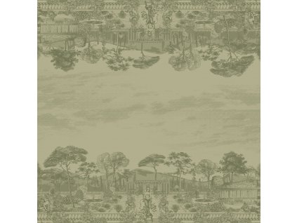 Garnier Thiebaut JARDIN SPIRITUEL OLIVE Metrový textil 180 cm