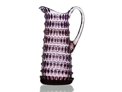 Džbán - amethyst 1200 ml POLKA DOT , Sklárna Květná