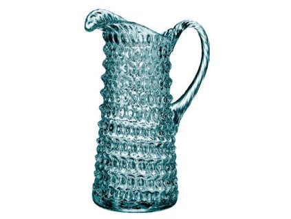 Džbán - aquamarine 1200 ml POLKA DOT , Sklárna Květná