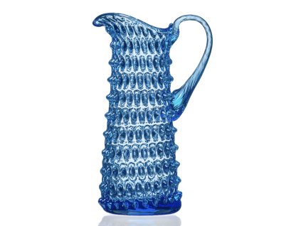 Džbán - light blue 1200 ml POLKA DOT , Sklárna Květná