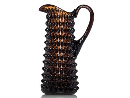Džbán - brown 1200 ml POLKA DOT , Sklárna Květná