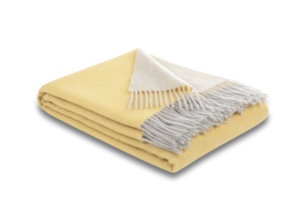 246103 kasmirovy pled yellow creme 130 x 170 cm zluta biederlack