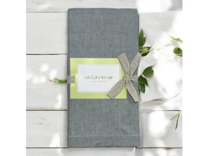 Ubrousek 45x45 cm sada 4 kusy HERRINGBONE, modrošedá Salsa Verde