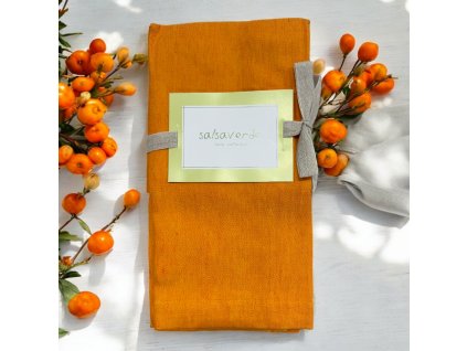 Ubrousek 45x45 cm sada 4 kusy LIMONE/MELOGRANO, oranžová Salsa Verde