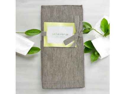 Ubrousek 45x45 cm sada 4 kusy ANGELICA, šedá Salsa Verde
