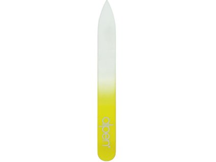 Pilník na nehty skleněný oboustranný 9 cm žlutý